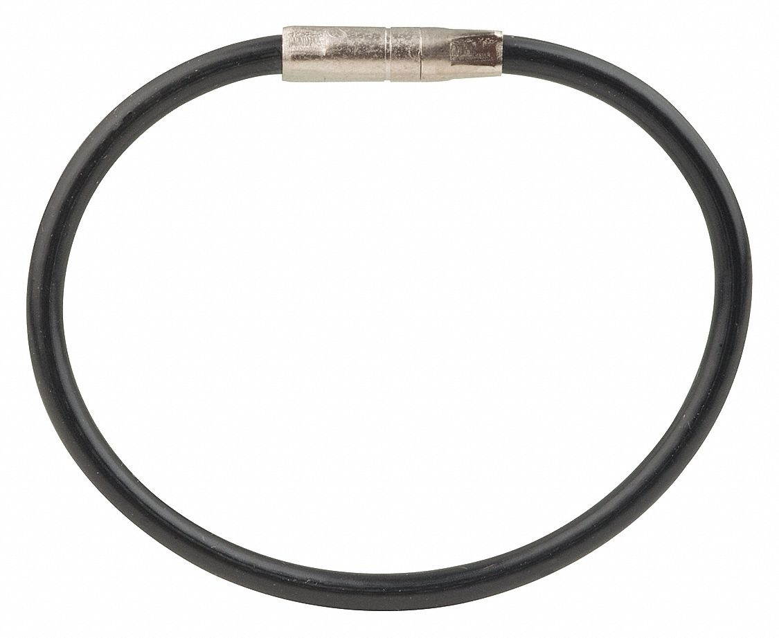 Twisty Key Ring, Black, PK 5