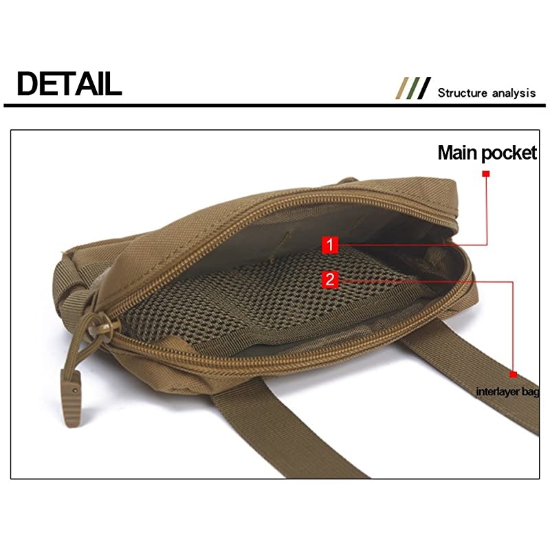 Molle Pouches, Tactical Admin Pouch Compact EDC Utility Gadget Gear Pouch Military Carry Accessory Belt Hanging Waist Bag