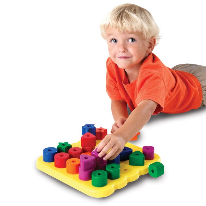 Learning Resources Stacking Shapes Pegboard, Fine Motor Toy