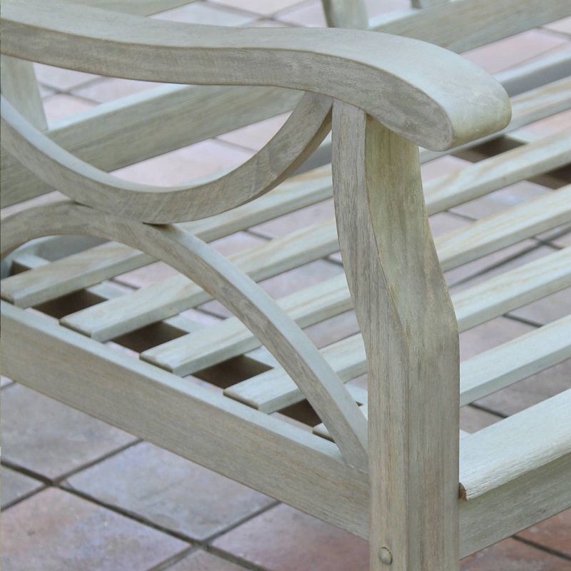 5pc Teak Abbington Patio Chat Set with Cushions - Blue Spruce - Cambridge Casual