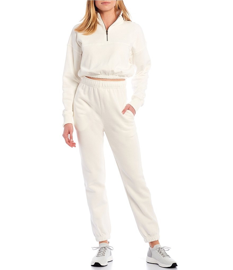 NIA Knit Cinched Quarter-Zip Long Sleeve Coordinating Pullover