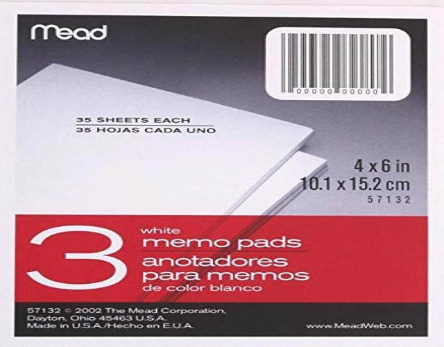 4" x 6" Memo Pad (3 Count)