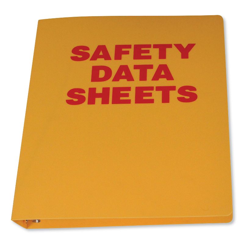 Impact Yellow SDS Binder, 1.5" Capacity, 8.5 x 11, Yellow/Red 799170