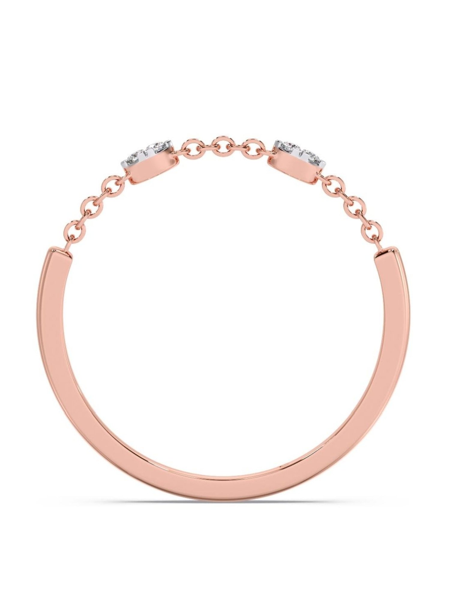 Candere by Kalyan Jewellers 18k Rose Gold & Diamond Ring for Women