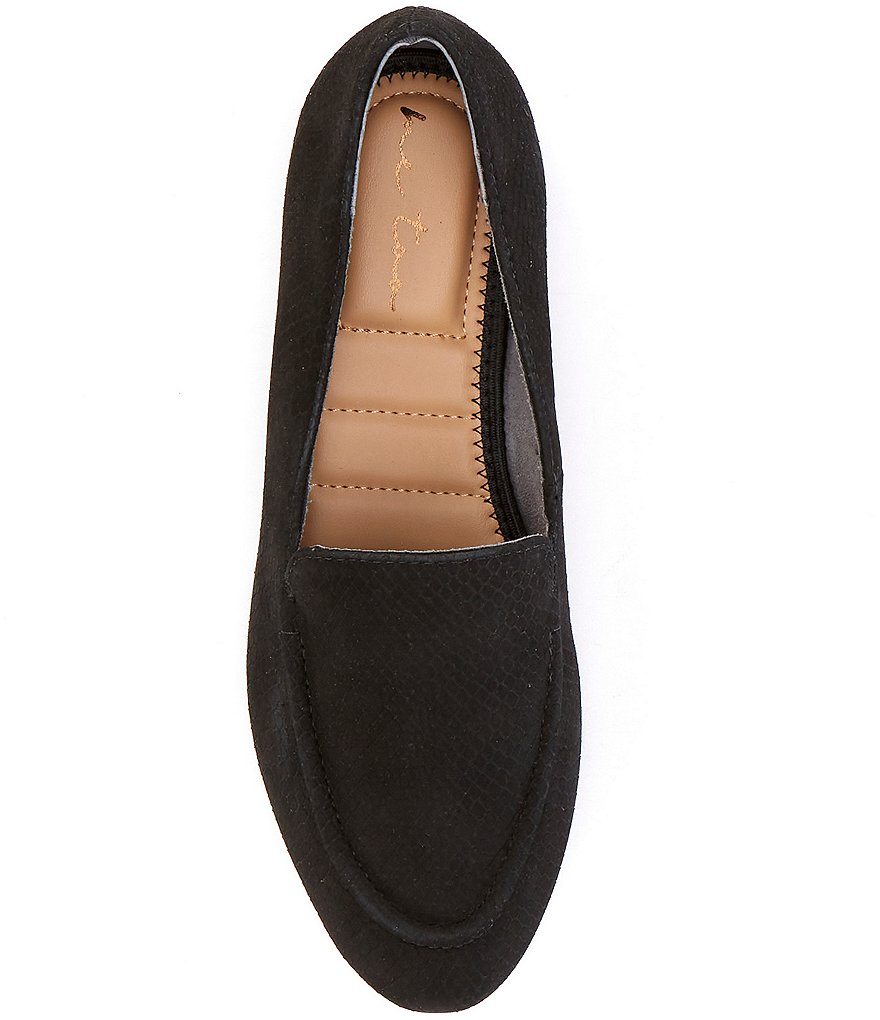 Me Too Aterra Suede Snake Print Loafers