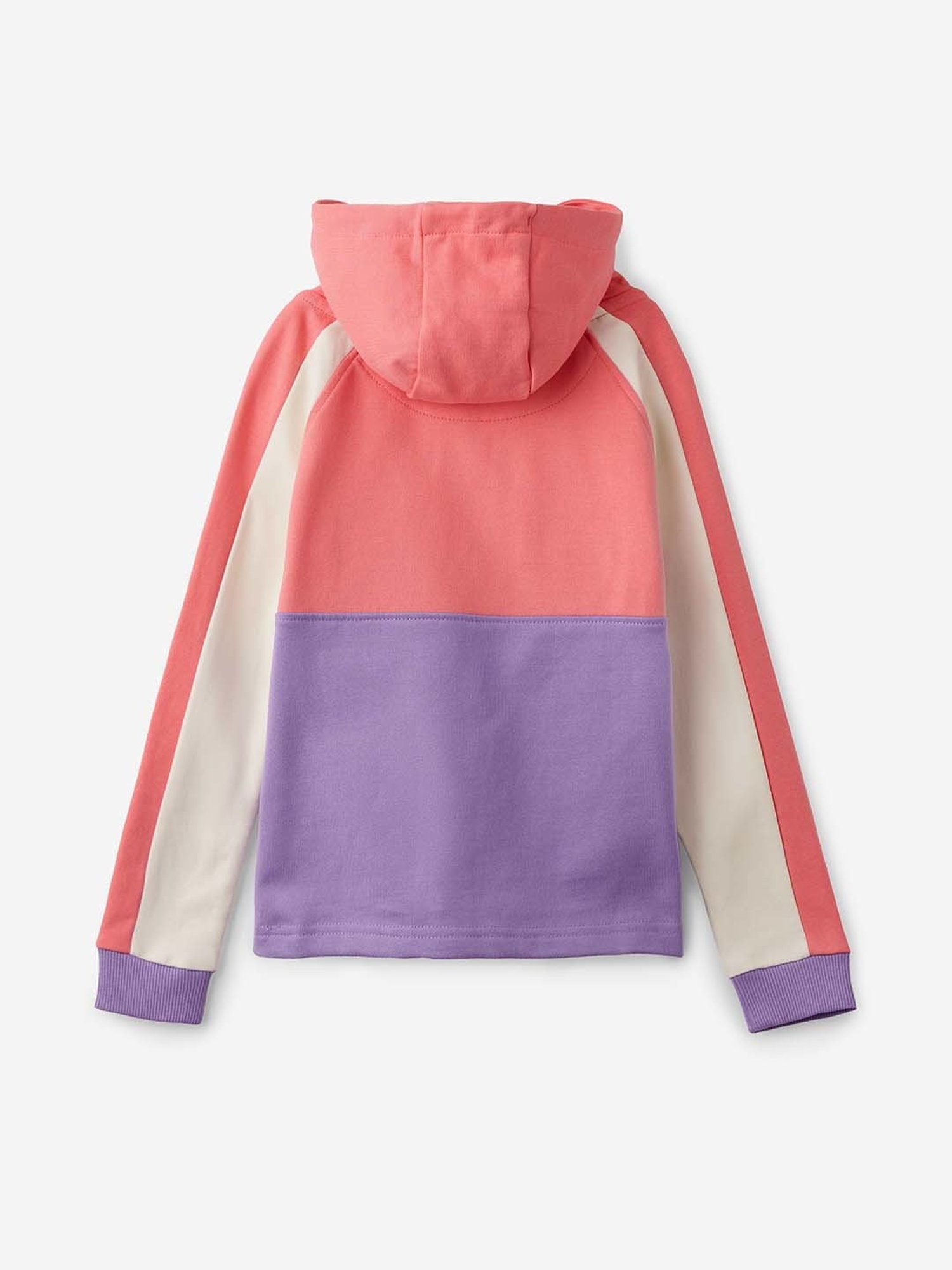 The Souled Store Kids Pink & Purple Cotton Color Block Full Sleeves Hoodie