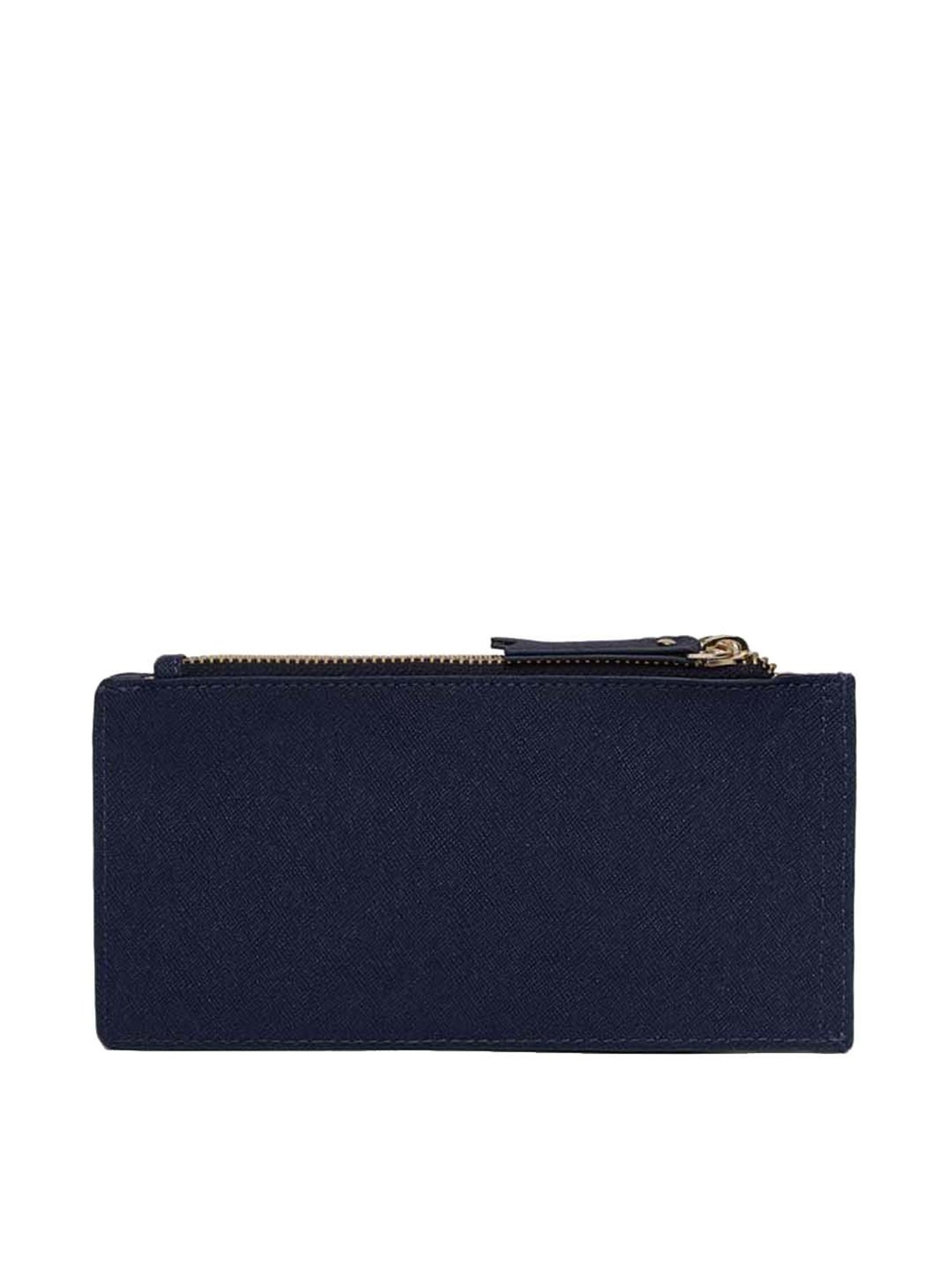 KLEIO Blue Solid Bi-Fold Wallet for Women