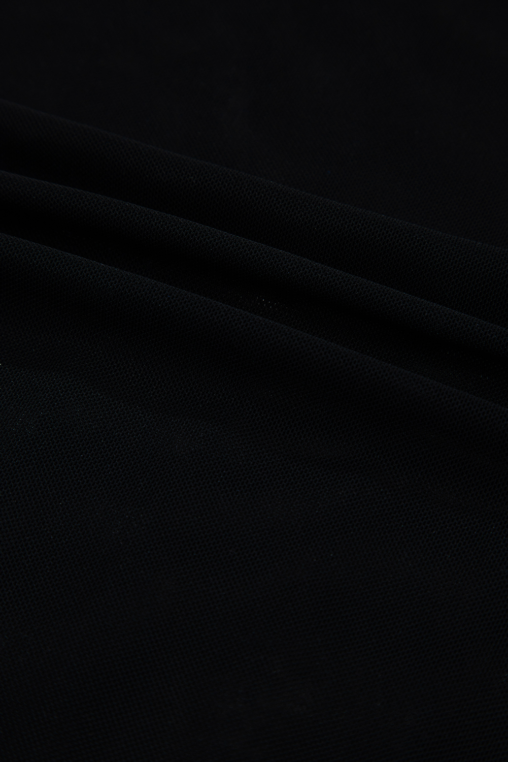 Rose Red Rhinestone Mesh Long Sleeve Bodysuit