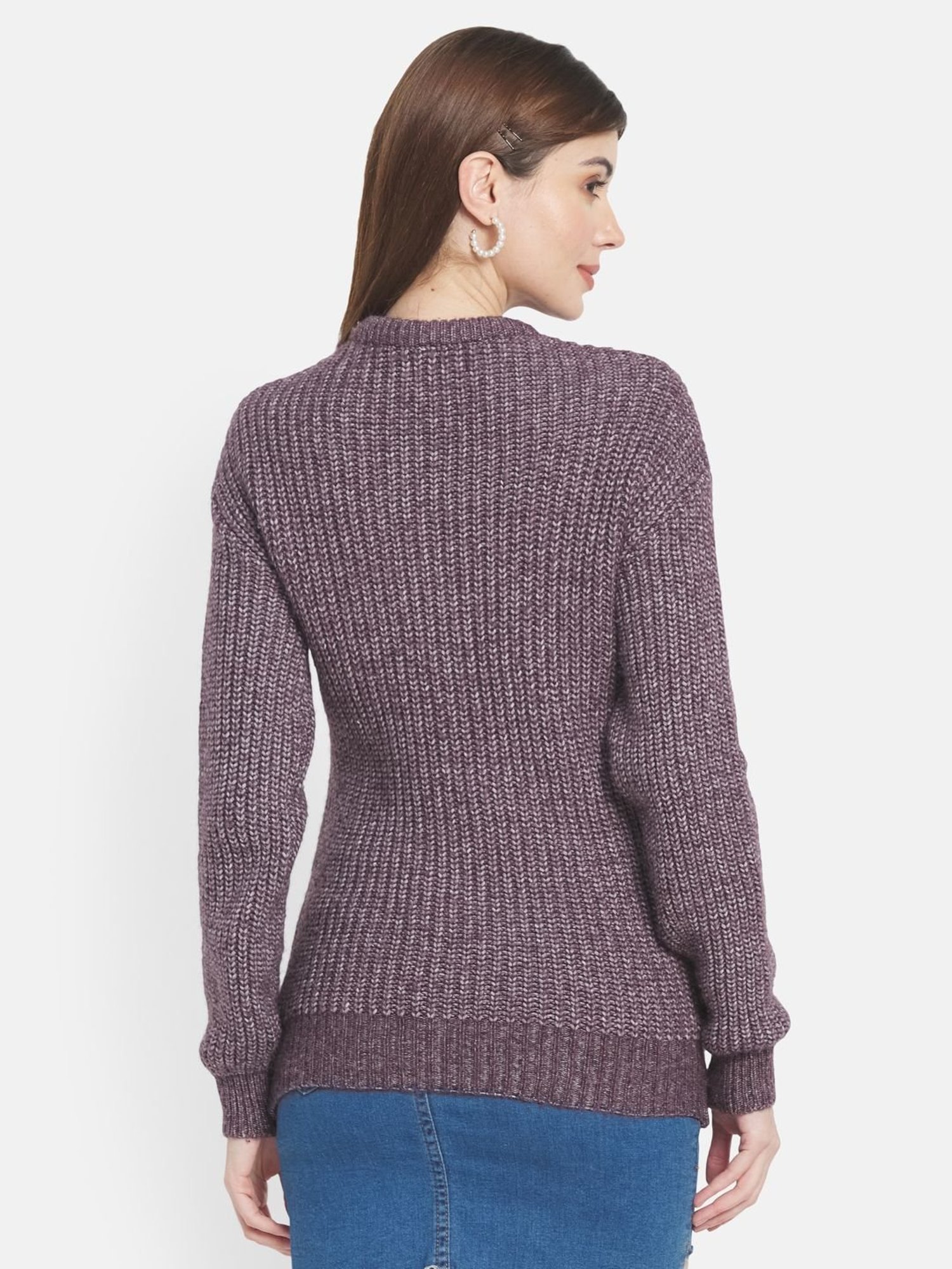 METTLE Purple Regular Fit Pullover