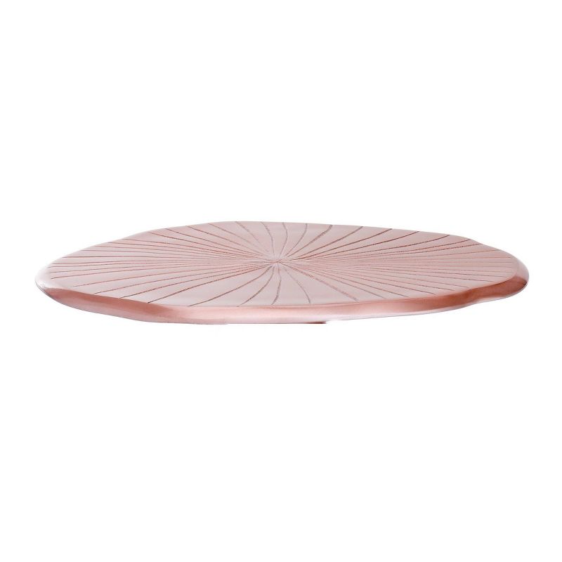 Old Dutch 14.5" Metal Lily Pad Cake Stand Rose Gold