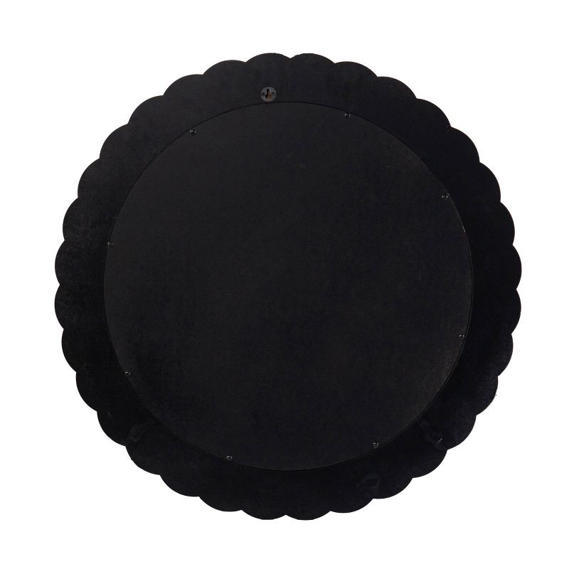 30.25" x 30.25" Round Capeyon Decorative Wall Mirror Gray - Southern Enterprises