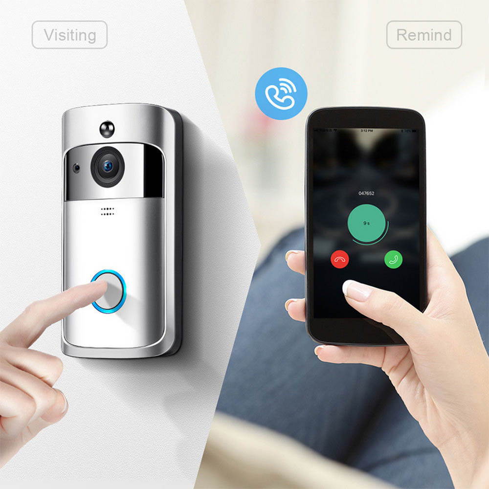 Video Doorbell Smart Wireless WiFi Security Door Bell Visual Recording Home Monitor Night Vision Intercom Door for Android&Ios Mobile
