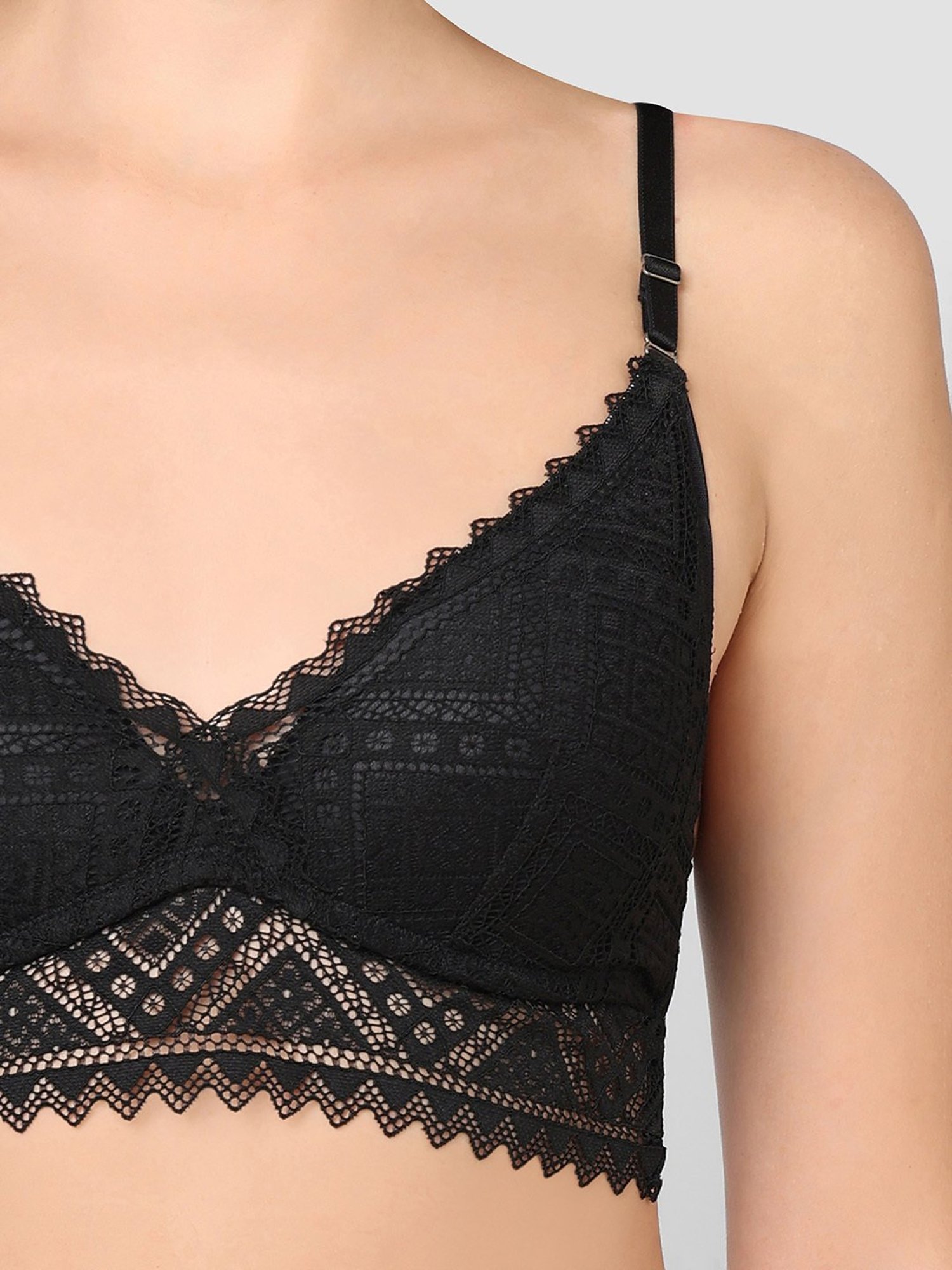 Wacoal Black Lace Half Coverage Bralette Bra