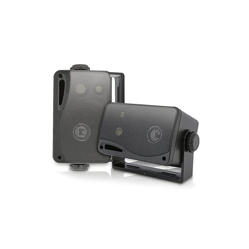 Bluetooth Karaoke Amplifier Home Car Bus Tours 300 Watts 2 Channel Digital Home Audio PA Receiver System amp 3Way Mini Box Speaker System 200 Watt Weatherproof Marine Grade Mount Speakers