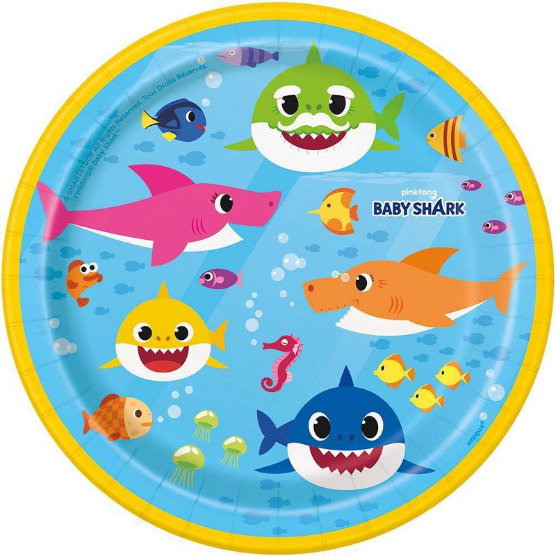 Baby Shark 7" 8ct Paper Plates