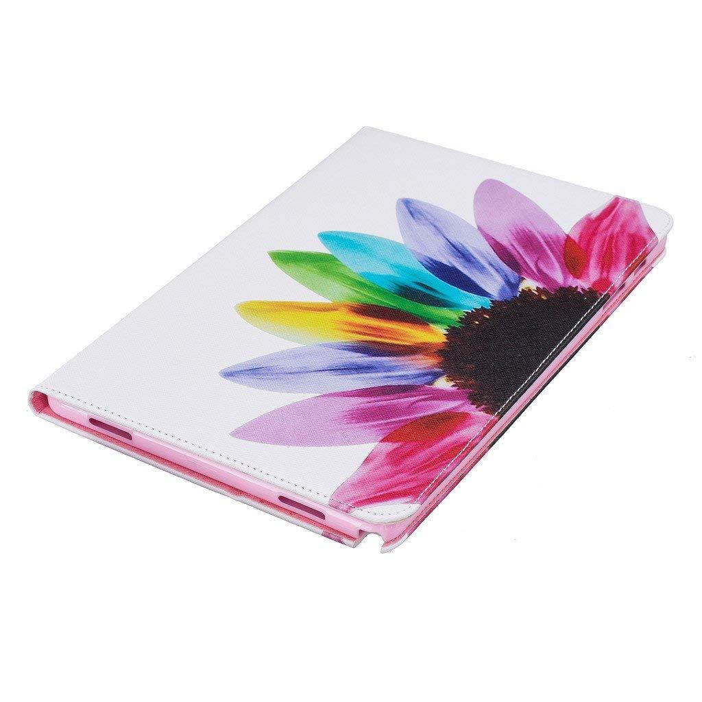 Galaxy Tab A 10.1 Case, iYCK Premium PU Leather Flip Folio [Card Slot] Protective Shell Wallet Case Cover with Stand Kickstand for Samsung Galaxy Tab A 10.1inch SM-T580 - Colorful Flower