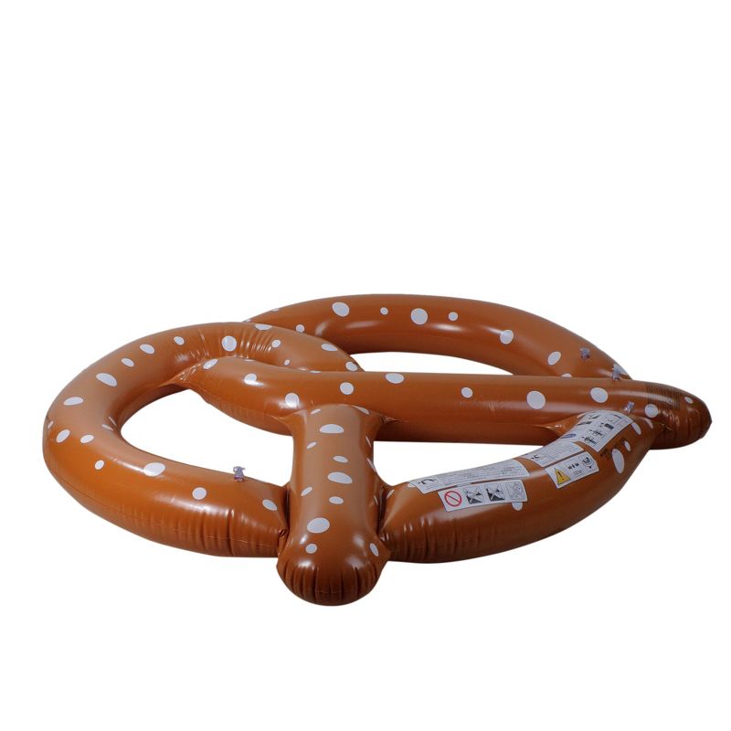 Swimline 60" Inflatable Giant Pretzel 3-Person Swimming Pool Float - Brown/White
