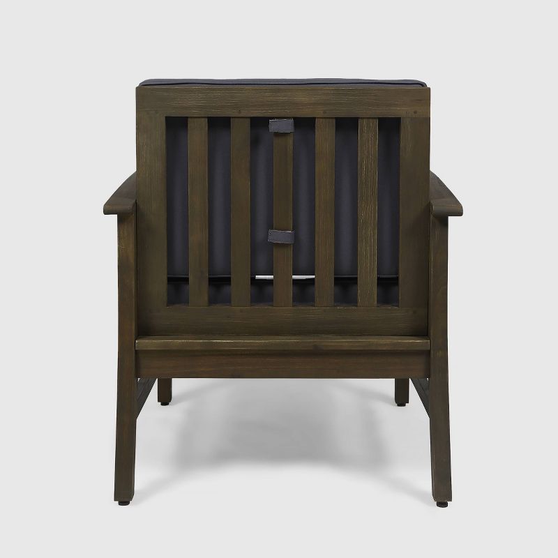 Perla 9pc Acacia Wood Sofa Conversational Set Gray/Dark Gray - Christopher Knight Home