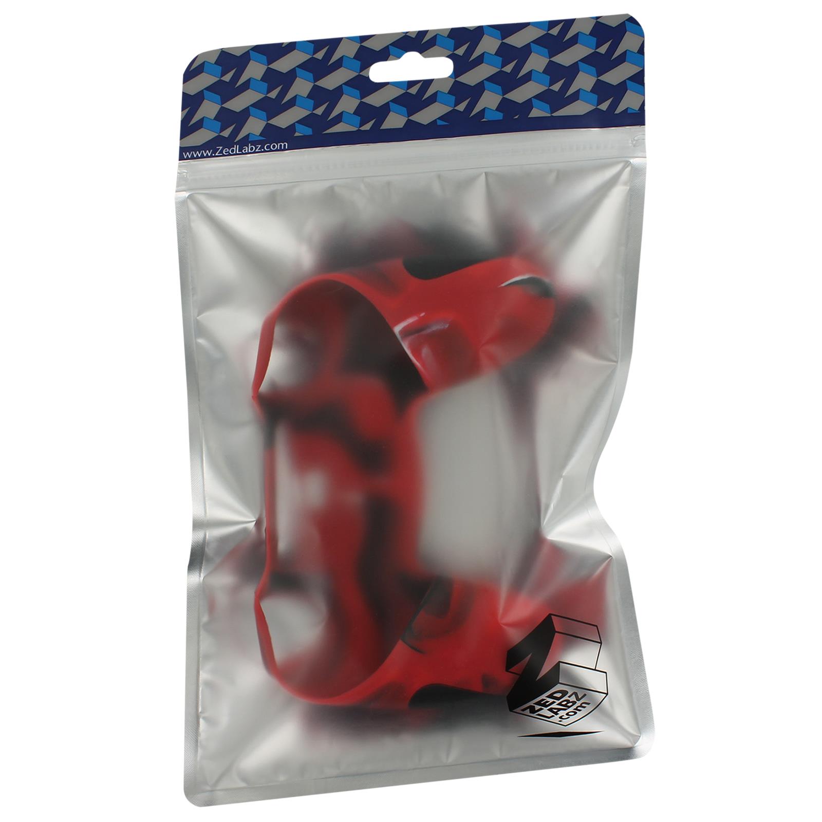 ZedLabz SG-1 silicone rubber grip cover case skin for Sony PS4 controllers - camo red