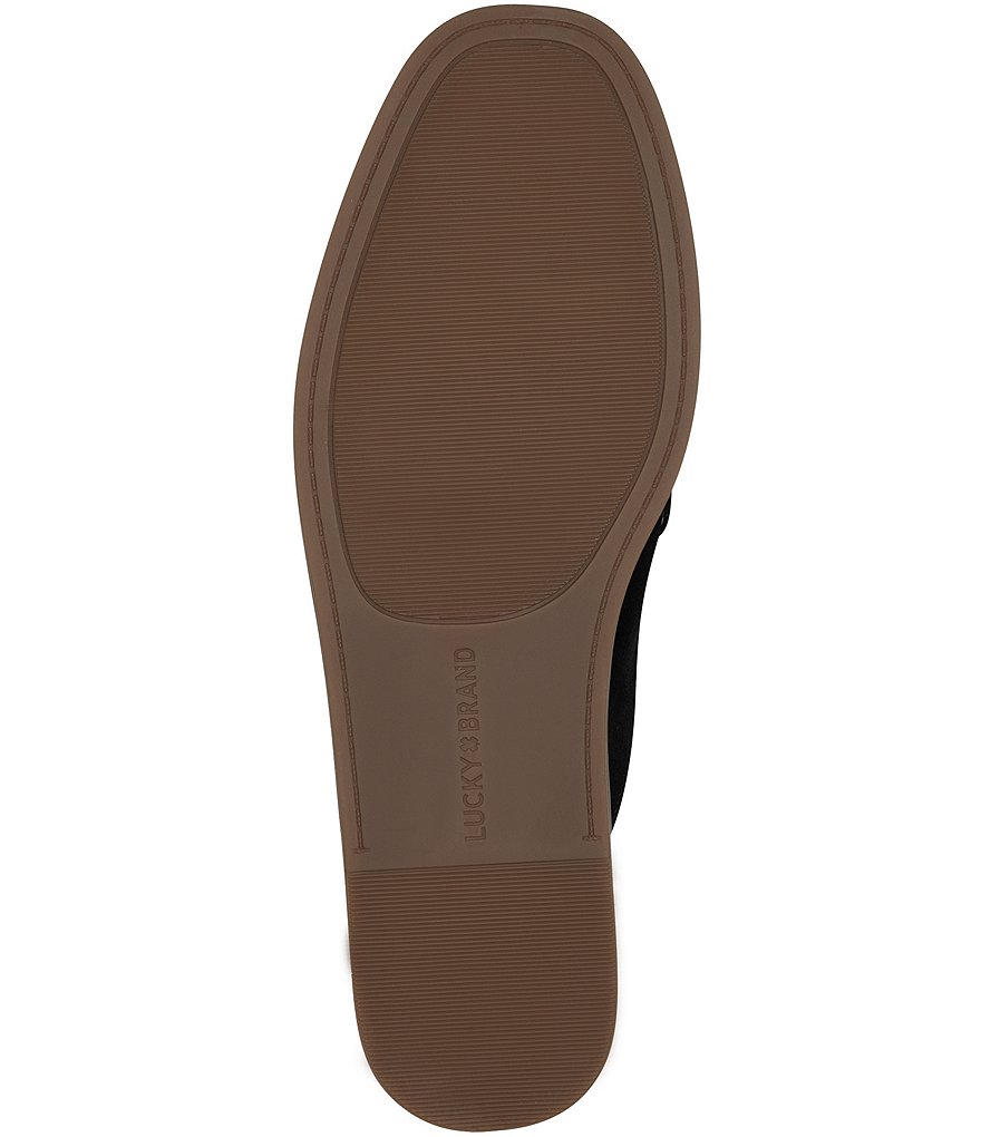 Lucky Brand Patsie Suede Penny Wedge Mules