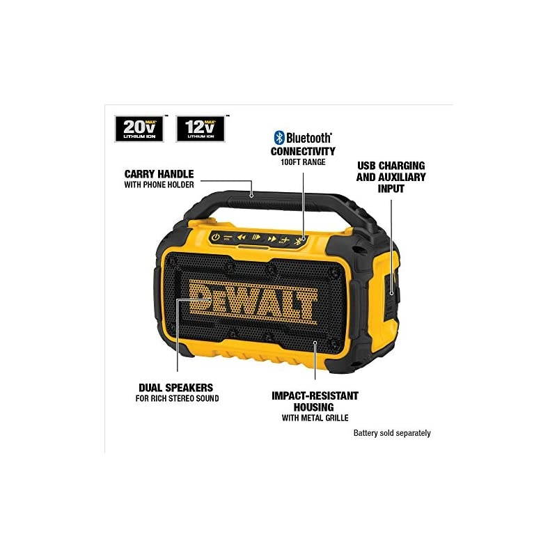 20V MAX Bluetooth Speaker for Jobsite, Tool Only (DCR010)