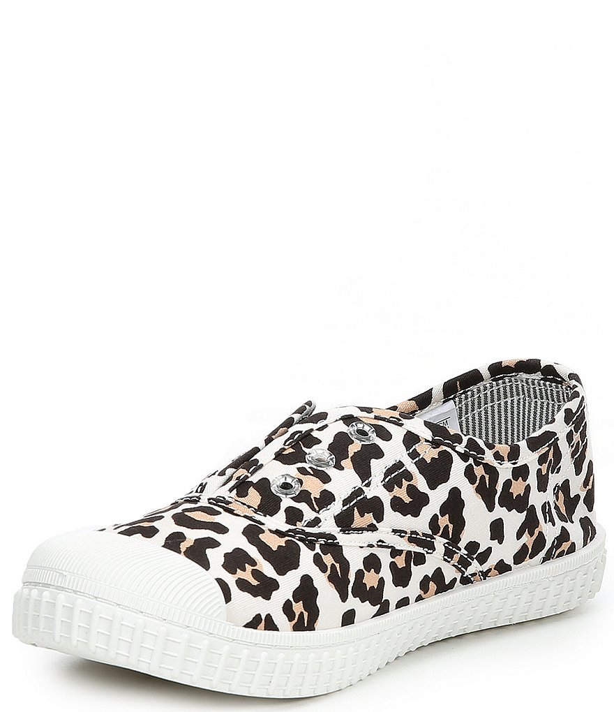 Copper Key Adventure Wear Girl's Budeee-A Washable Eyelet Leopard Print Sneakers (Youth)