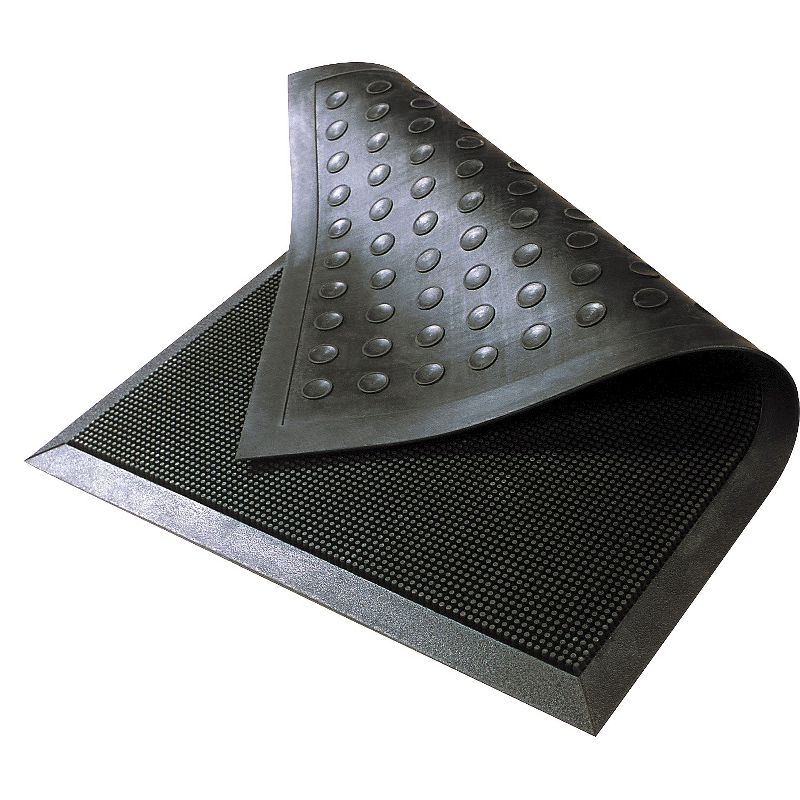HomeTrax Rubber Brush Doormat - Black (28" x 46")