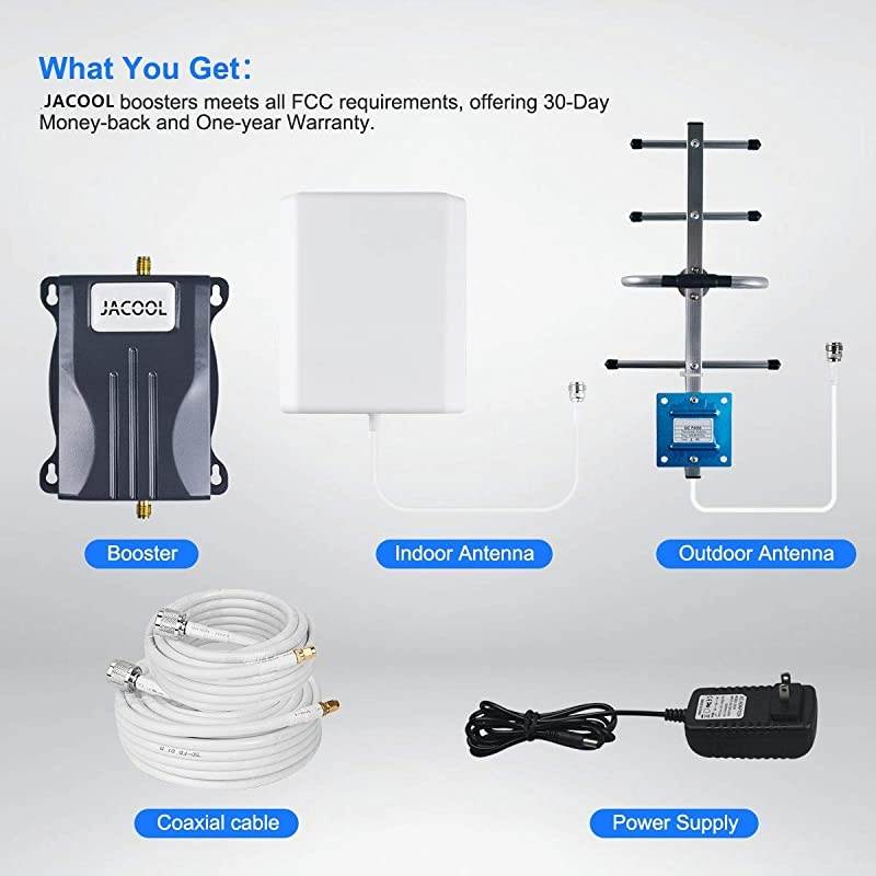 Cell Phone Signal Booster 4G LTE Signal Booster T-Mobile US Cellular 700Mhz Band 12/17 ATT Cell Phone Booster Mobile Signal Amplifier Repeater Extender for Home - Support Multiple Users