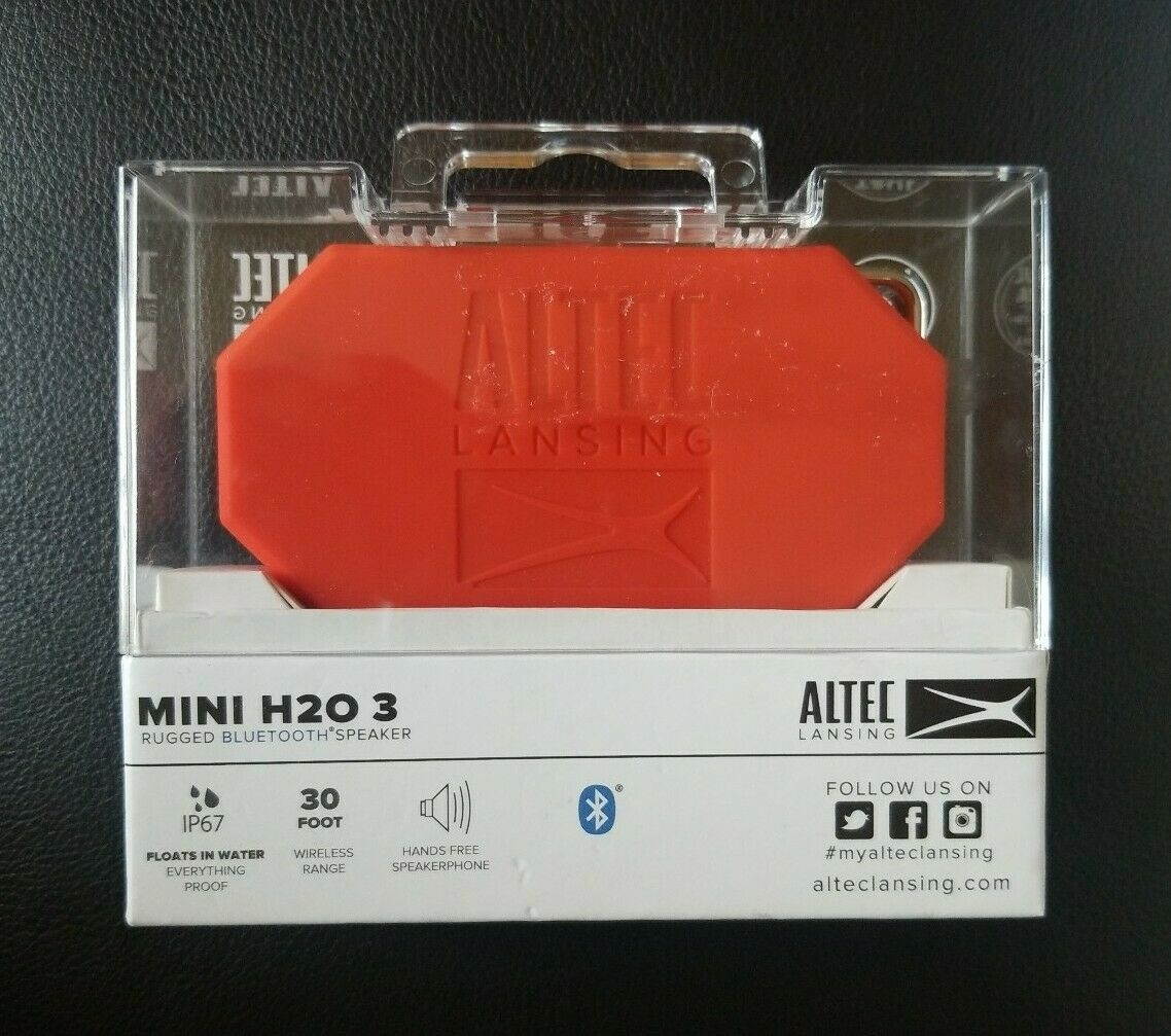Altec Lansing Mini - H20 3 - Rugged Wireless Waterproof Bluetooth Speaker Red