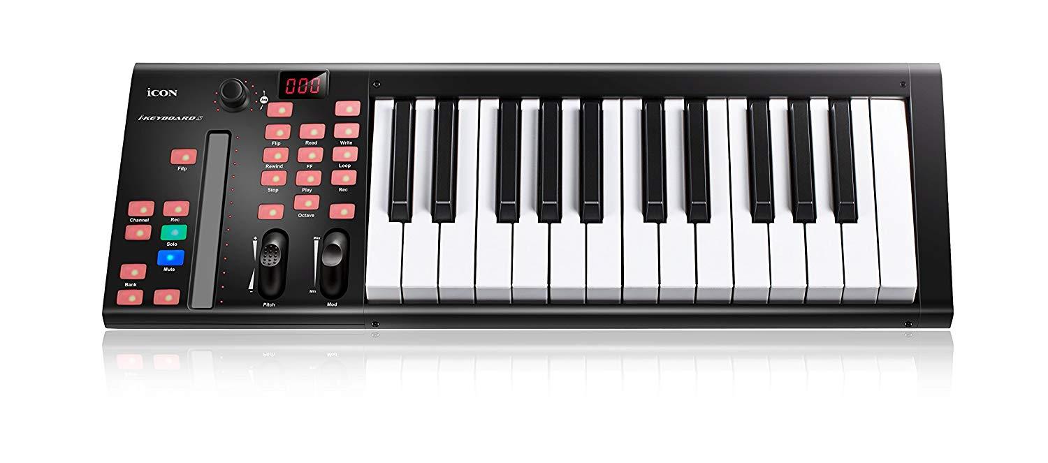 Icon ICOK-IKEYBOARD3X iKeyboard 3X - 25-Key MIDI keyboard semi-weighted keys with single channel DAW controller