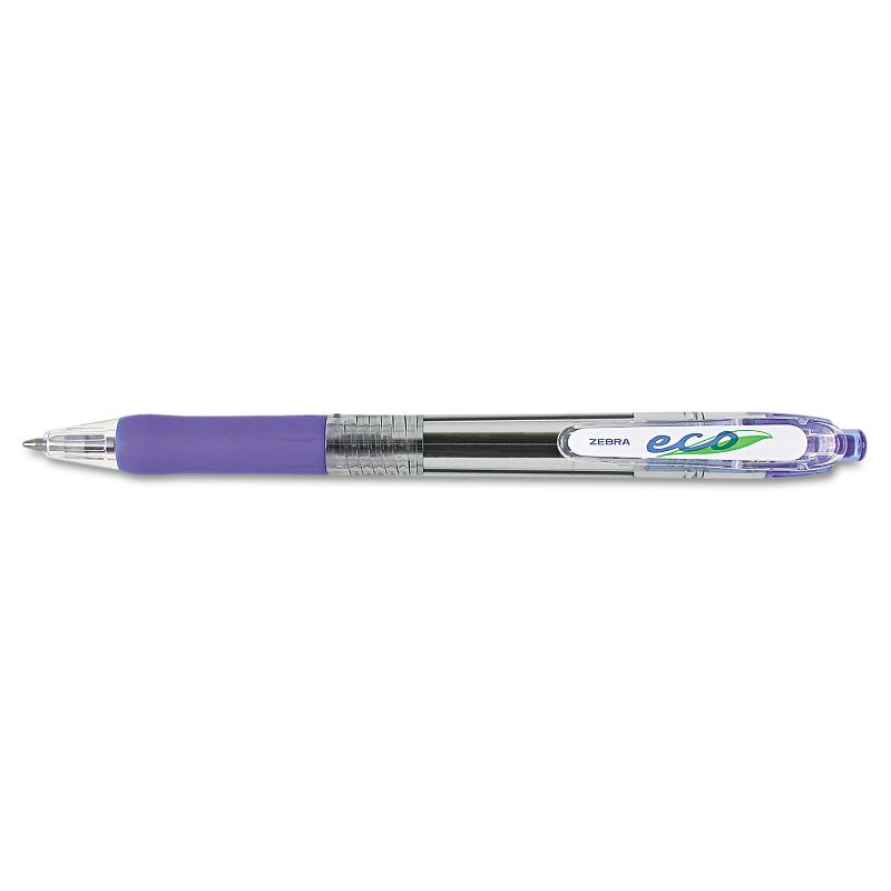 Zebra ECO Jimnie Clip Retractable Ballpoint Blue Ink Medium Dozen 22520