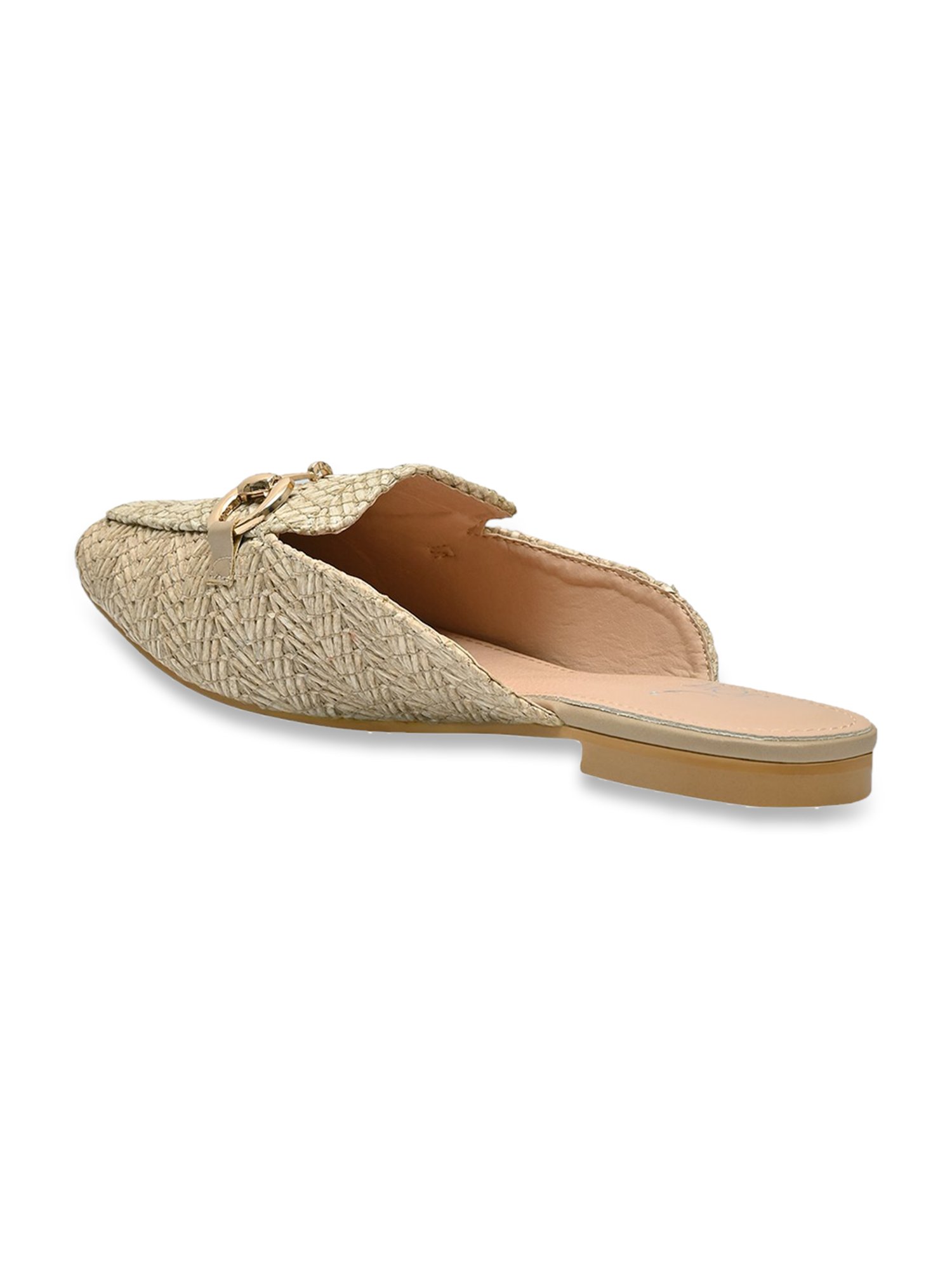 Jove Women's Beige Mule Shoes