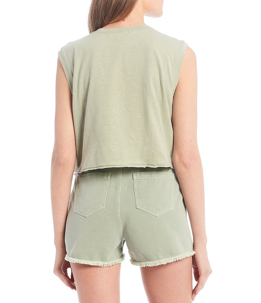 C&V Chelsea & Violet Knit Sleeveless Pocket Muscle Tee