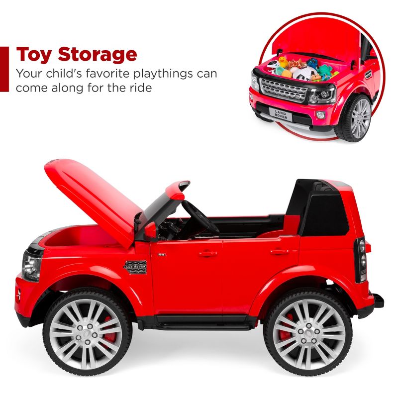 Best Choice Products 12V 3.7 MPH 2-Seater Licensed Land Rover Ride On Car Toy w/ Parent Remote Control - Red