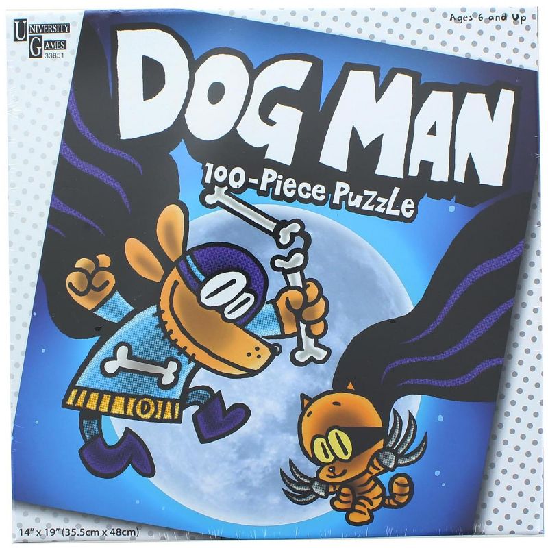 University Games Dog Man and Cat Kid 100 Piece Lenticular Jigsaw Puzzle
