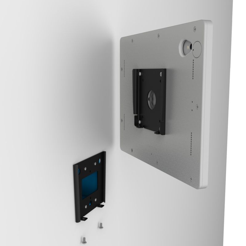 VidaMount Light Grey Exposed Rear Camera Enclosure and Fixed VESA Slim Wall Mount [Bundle] compatible with iPad Pro 12.9" (3rd Gen)