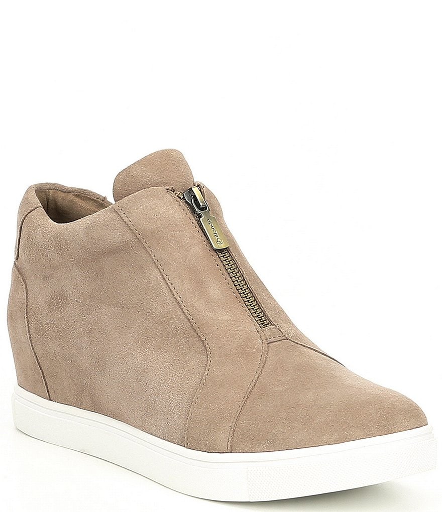 Donald Pliner Pelham Neoprene Mixed Leather Slip-On Wedge Sneakers