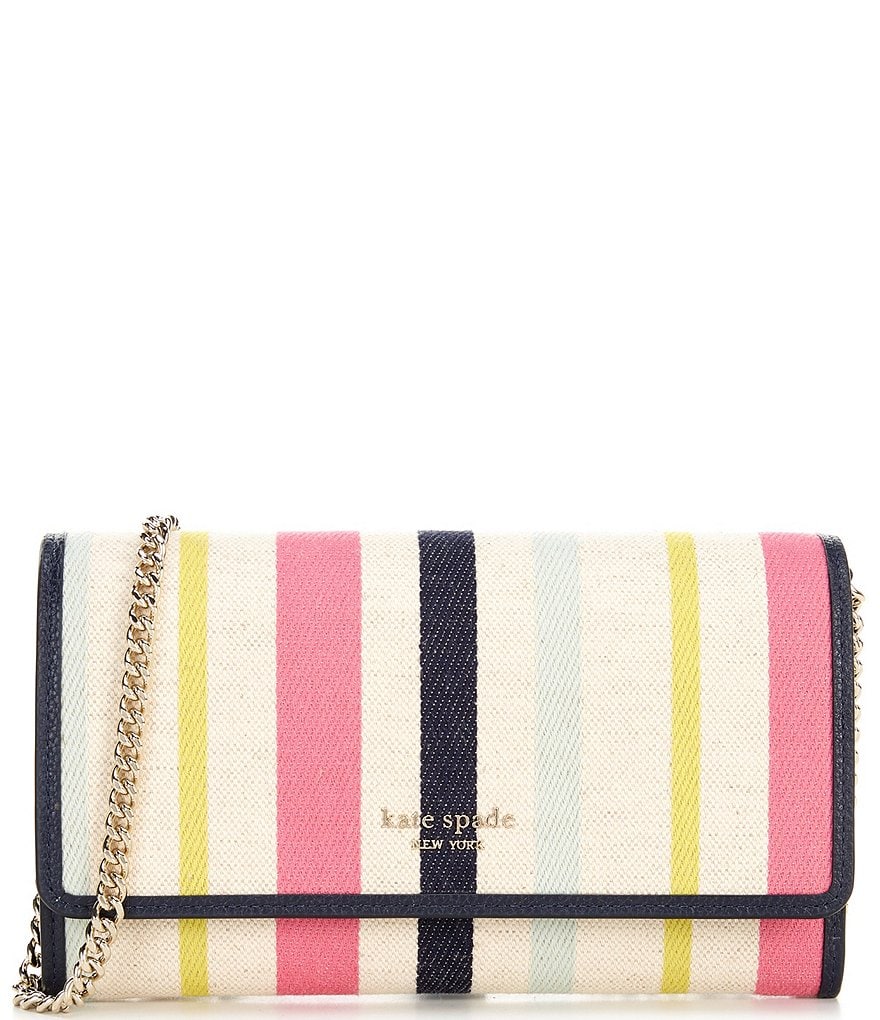 kate spade new york Roulette Breezy Stripe Chain Clutch