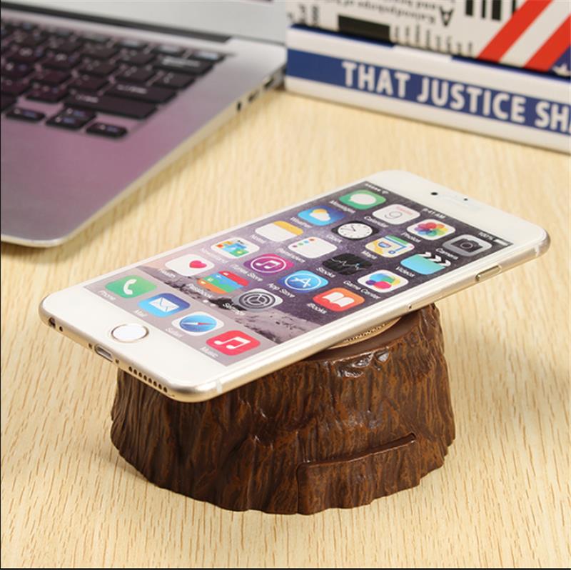 Outdoor Protable Mini Speaker Hands-free Bluetooth Wooden Stump Music Subwoofer Speaker