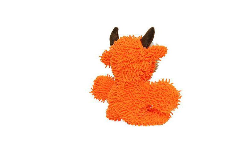Mighty Microfiber Bull Dog Toy - Orange - M