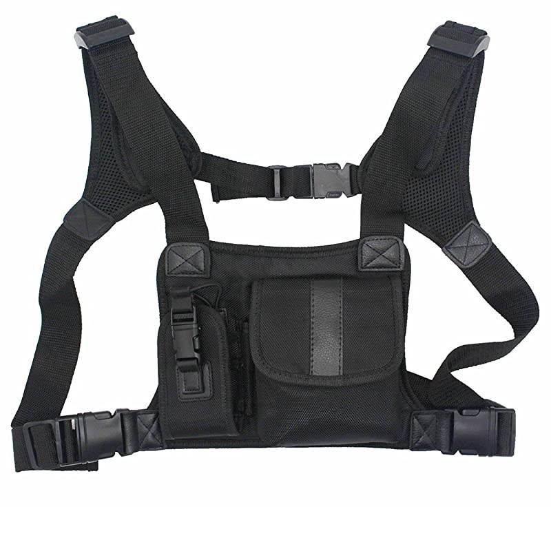 Universal Radio Harness Chest Rig Bag Pocket Pack Holster Vest for Two Way Radio (Rescue Essentials)