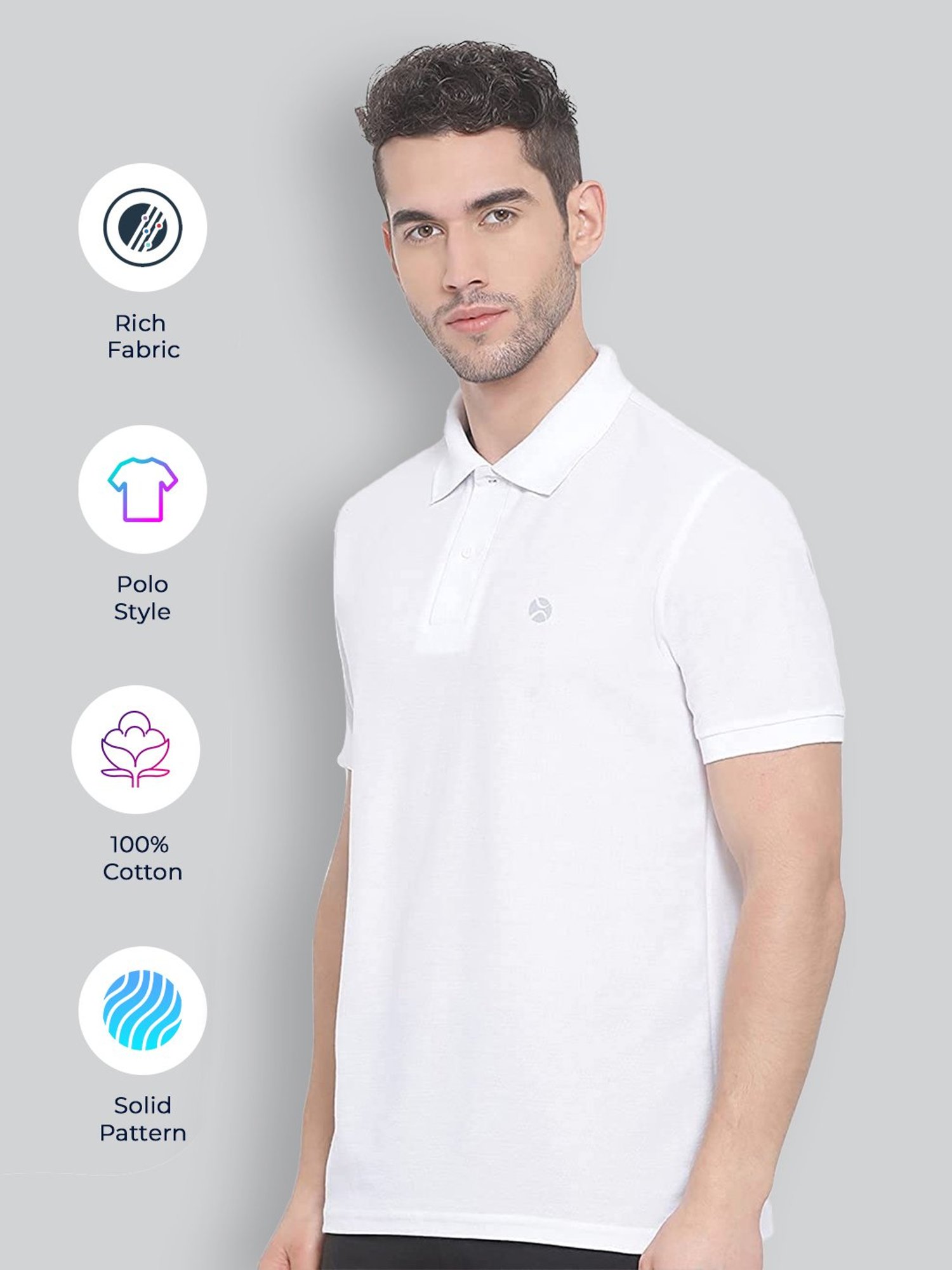 Lux Nitro White Regular Fit Polo T-Shirt