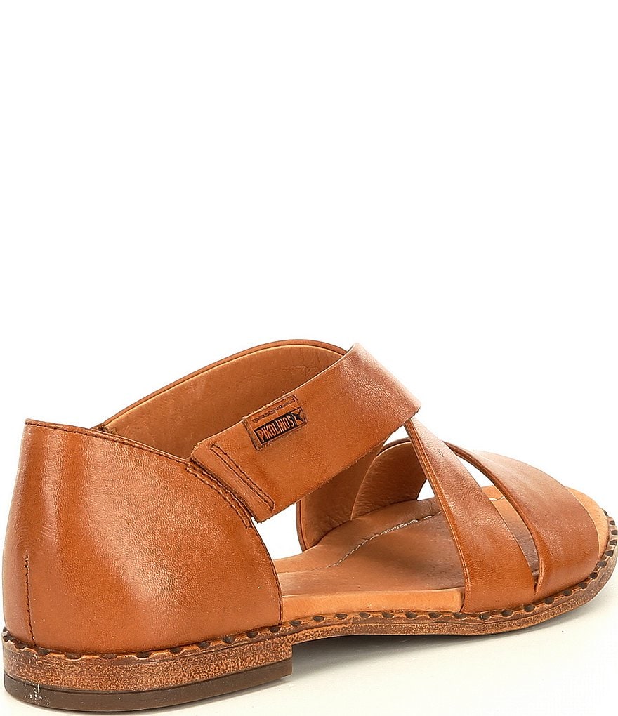 Pikolinos Algar Crisscross Banded Leather Slip-On Sandals