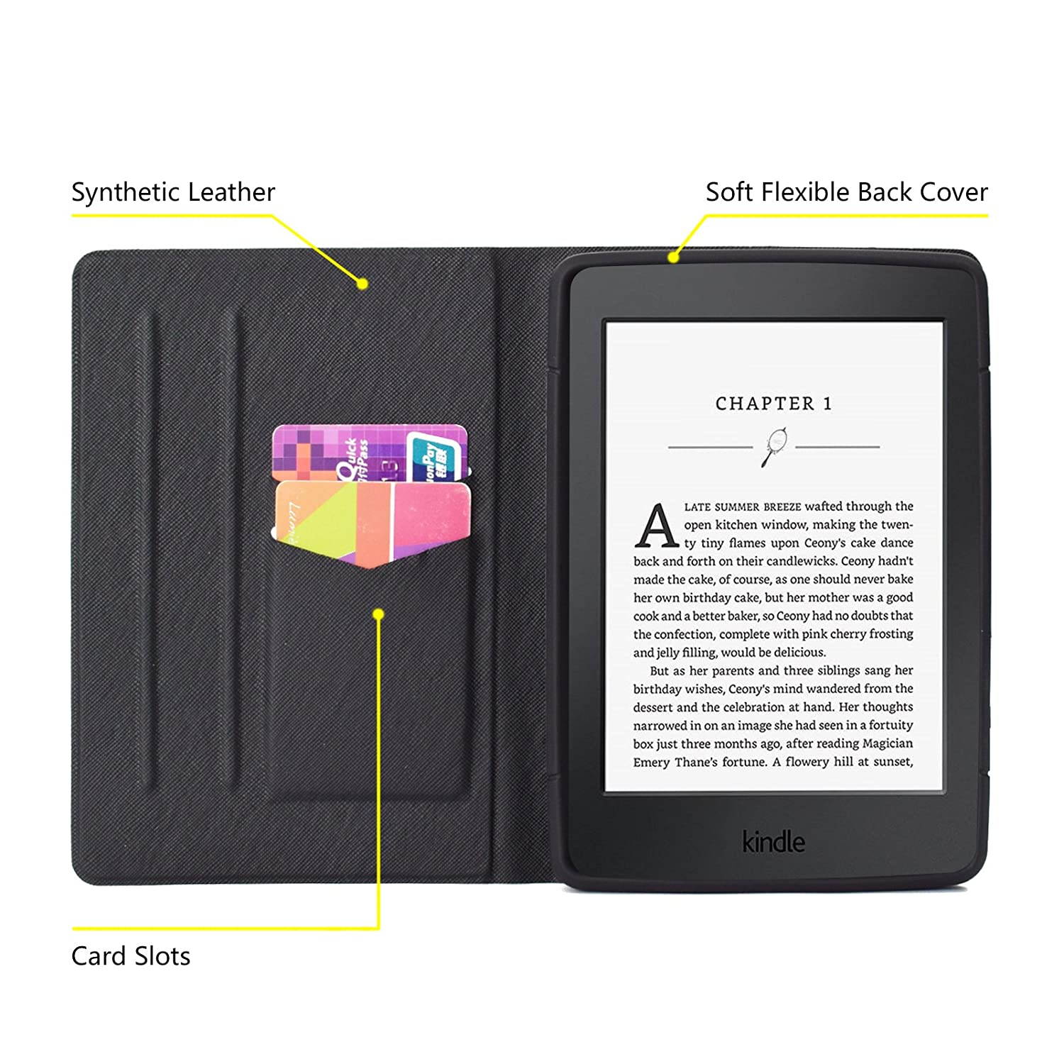 Dteck Case for Fire HD 8 Tablet (8th Generation /7th Generation /6th Generation, 2020 2019 2018 2017 2016) - Slim Fit Synthetic Leather Smart Stand Cover with Auto Sleep Wake/Stylus Pen (Blue Sea)