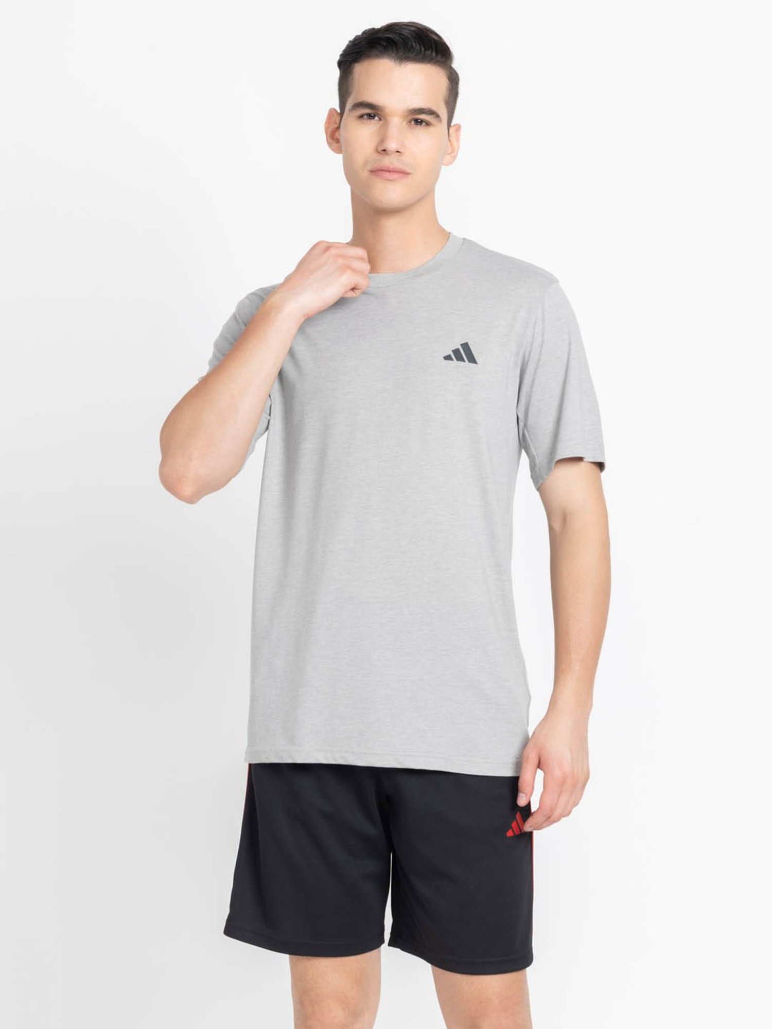 Adidas Sky Grey Regular Fit Sports T-Shirt