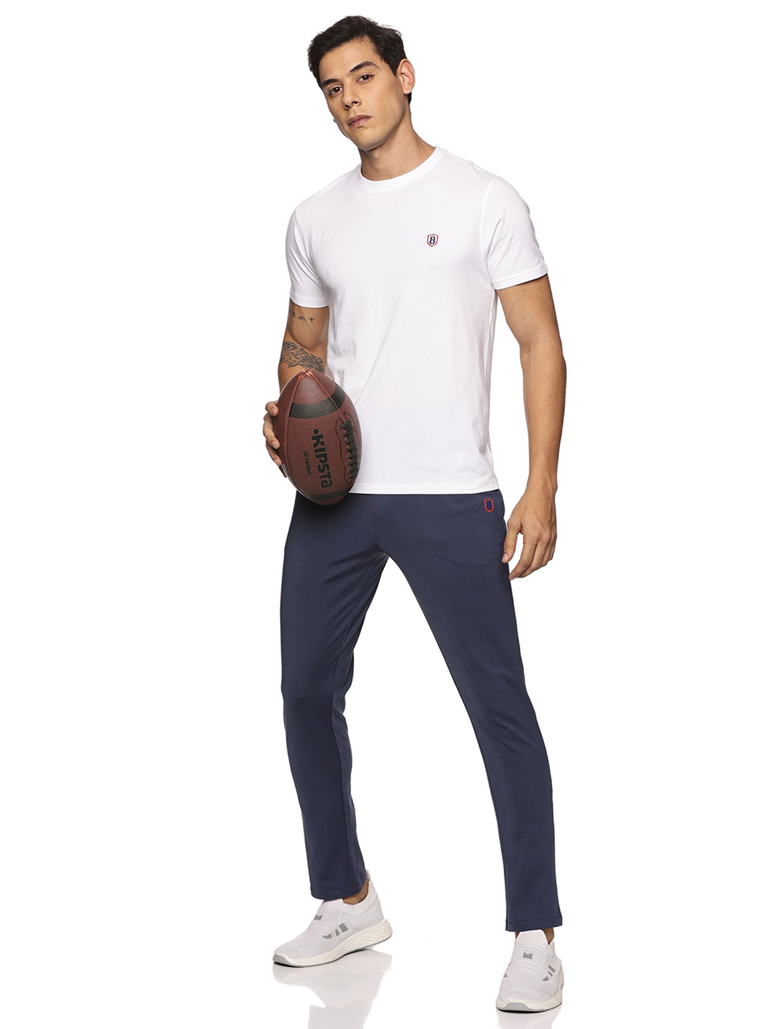 DOMIN8 Men Slim Fit With Coin Pocket Workleisure Pants(Navy)
