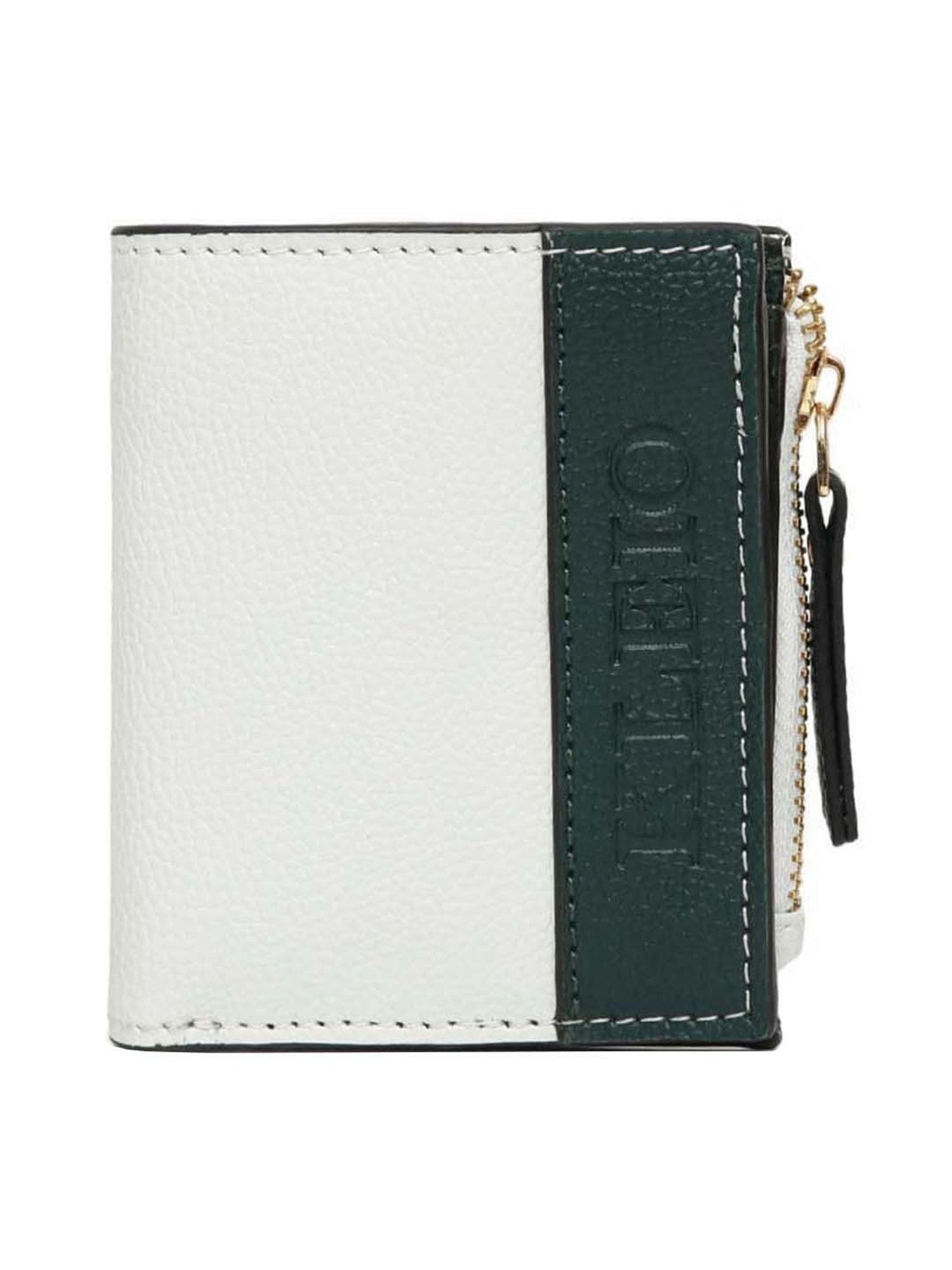 KLEIO White Solid Bi-Fold Wallet for Women
