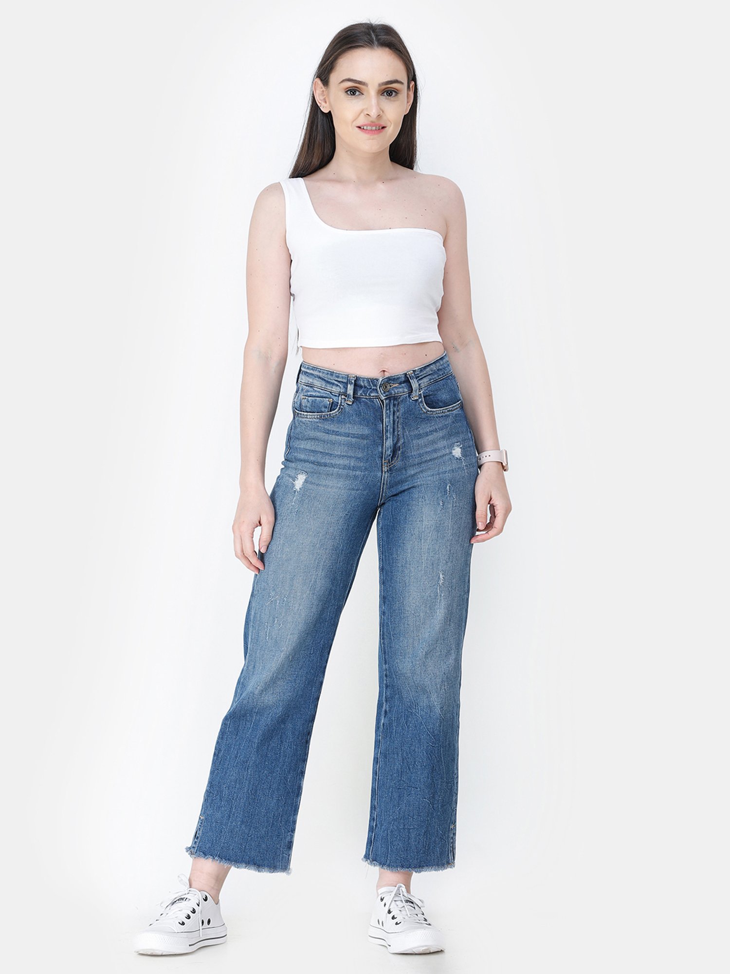 Cation White Crop Top