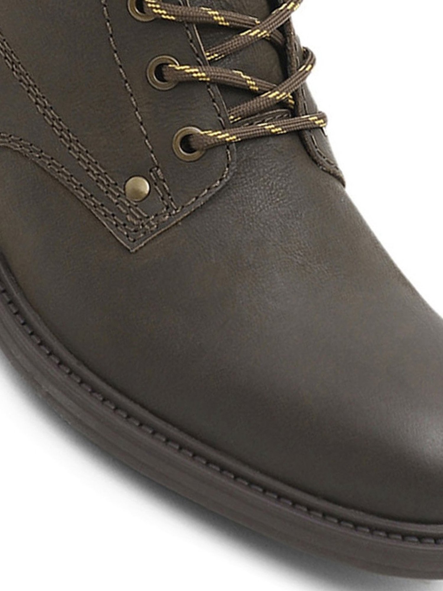 Jack & Jones Men's Olive Derby Boots