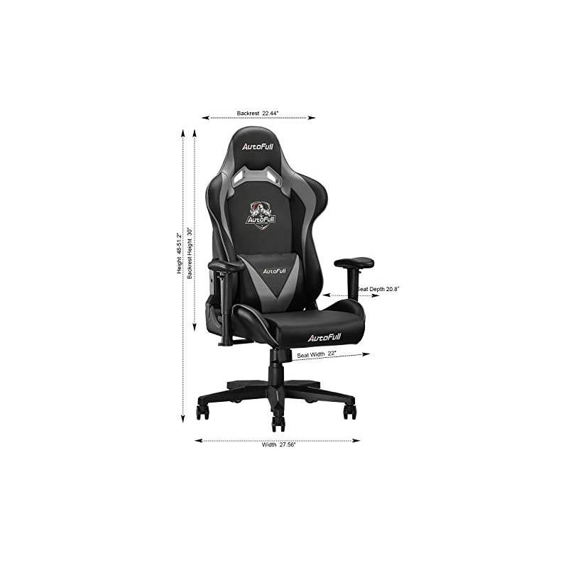 Pro Big and Tall Gaming Office Chair Ergonomic High Back PU Leather Bucket Seat Racing Desk Chairs with Headrest and Lumbar Support